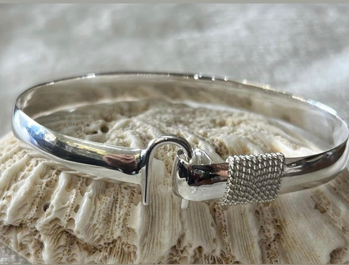 mm Sterling silver (925)hook bracelet – Johnny Jeweler