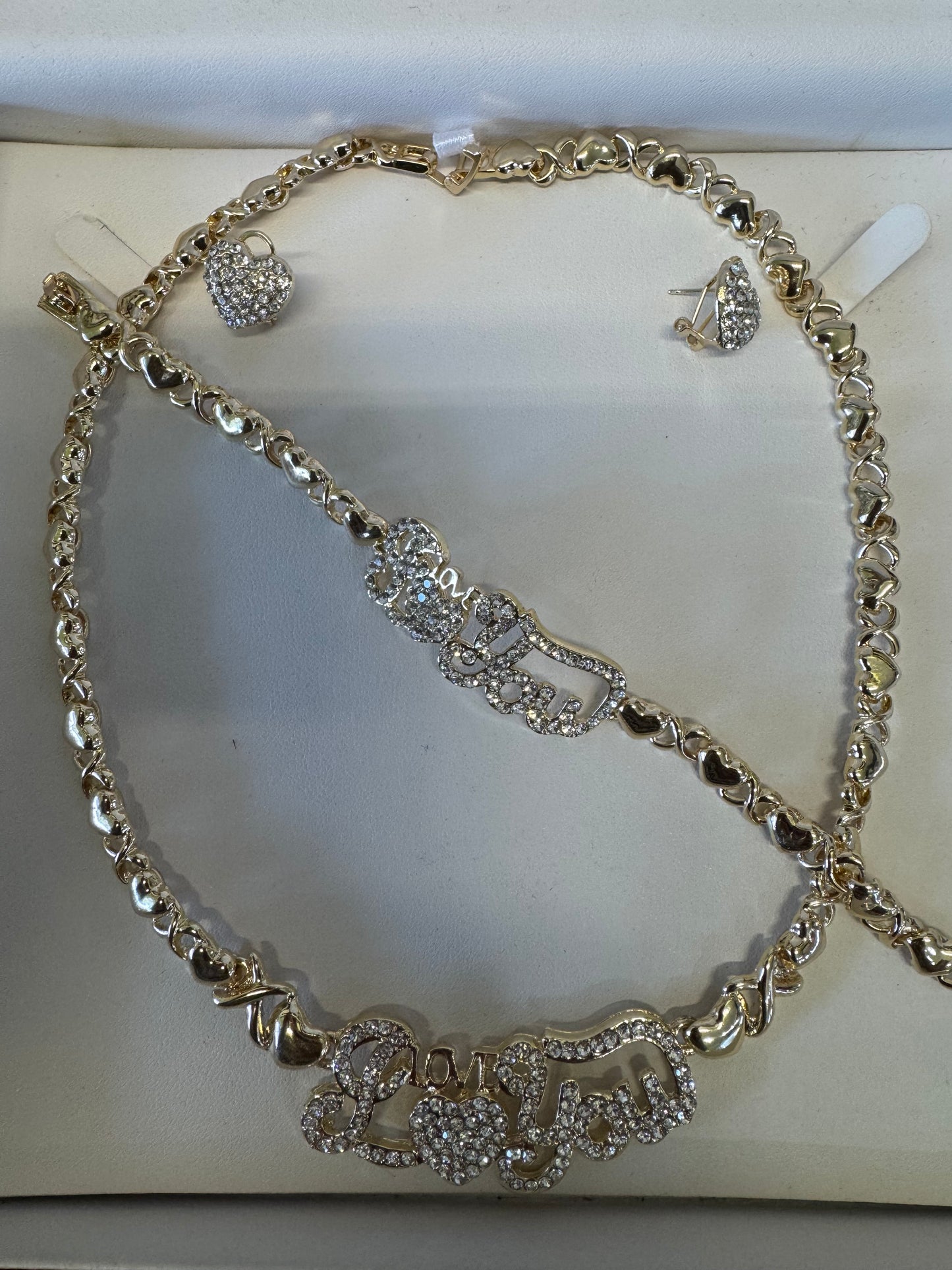 Gold plated I Love You set.