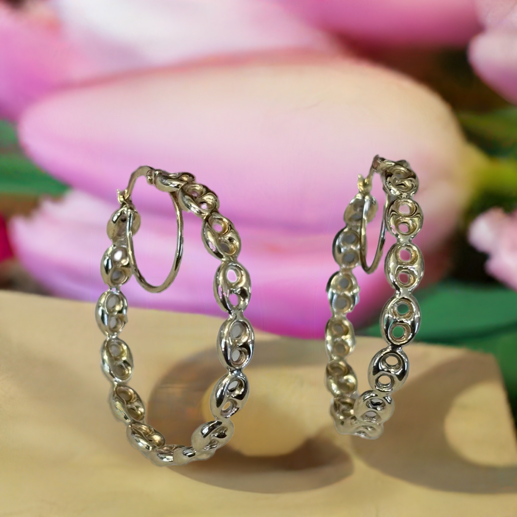 14 k gold hoop earrings