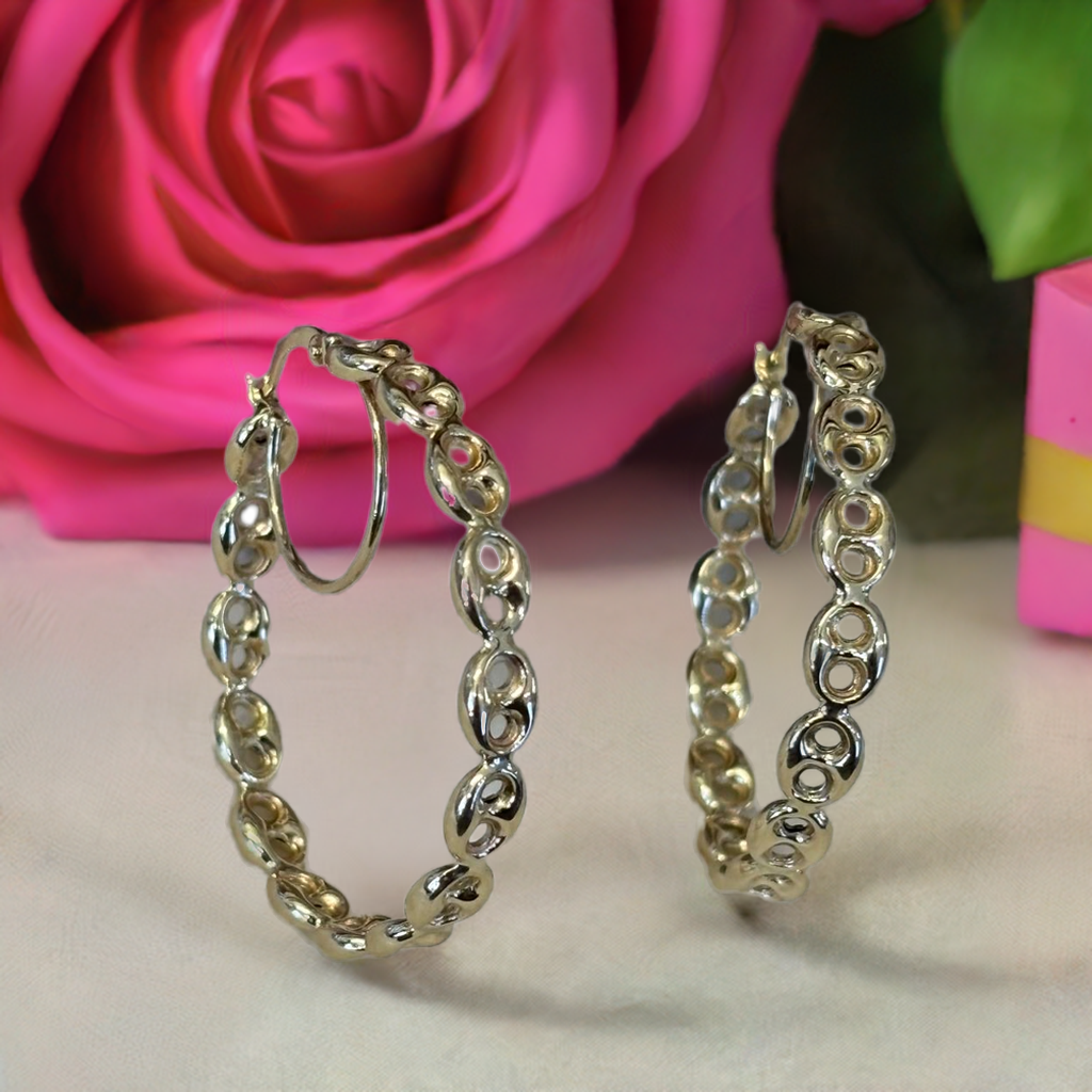 14 k gold hoop earrings