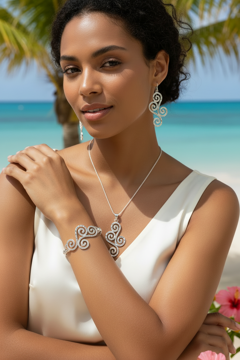 Swirly- Curly 925 sterling silver collection.