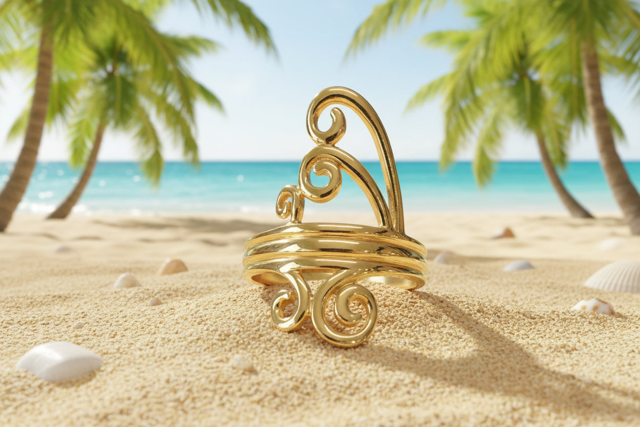 Solid 14 k gold ring.