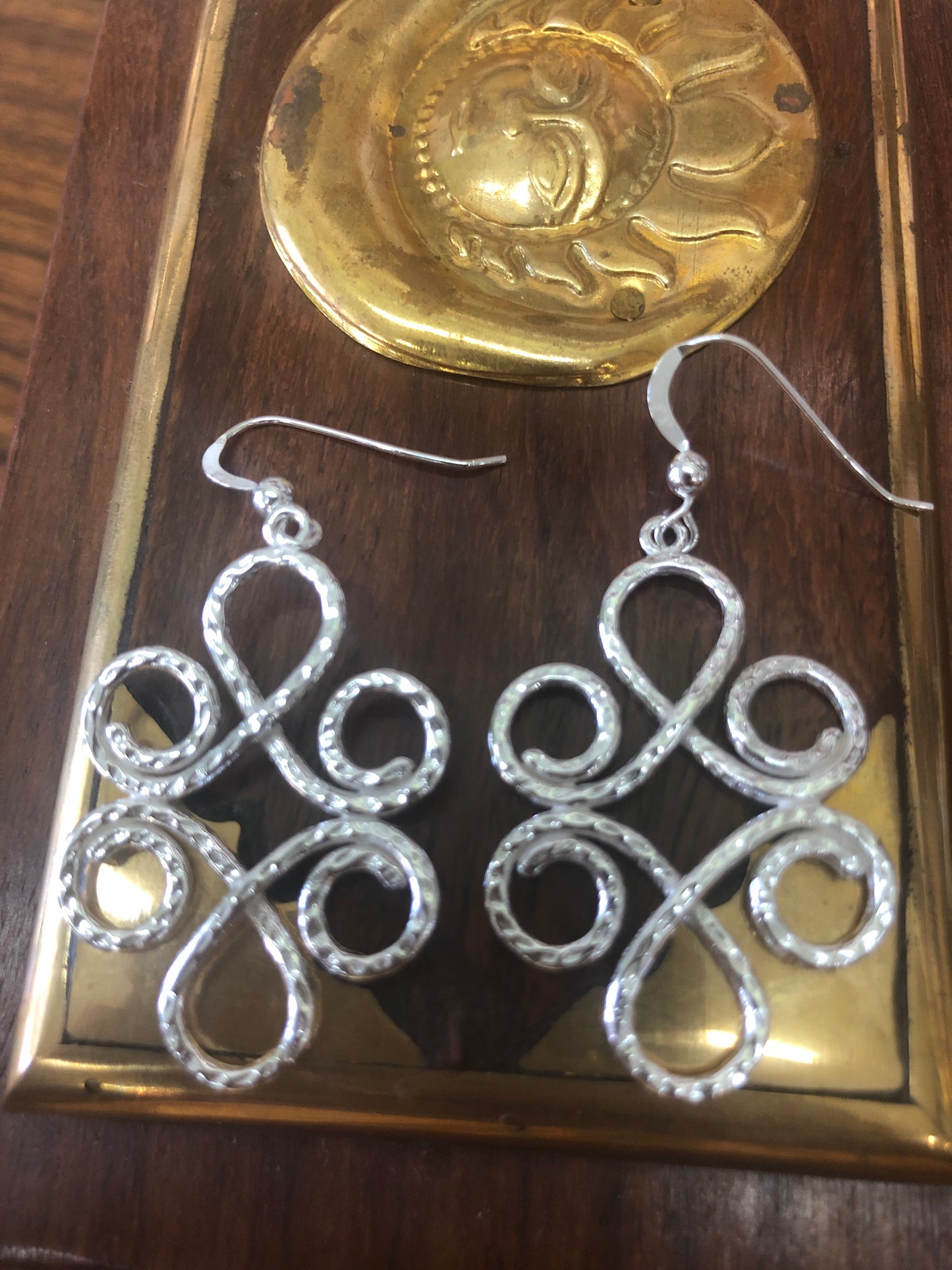 925 Sterling silver flower earrings