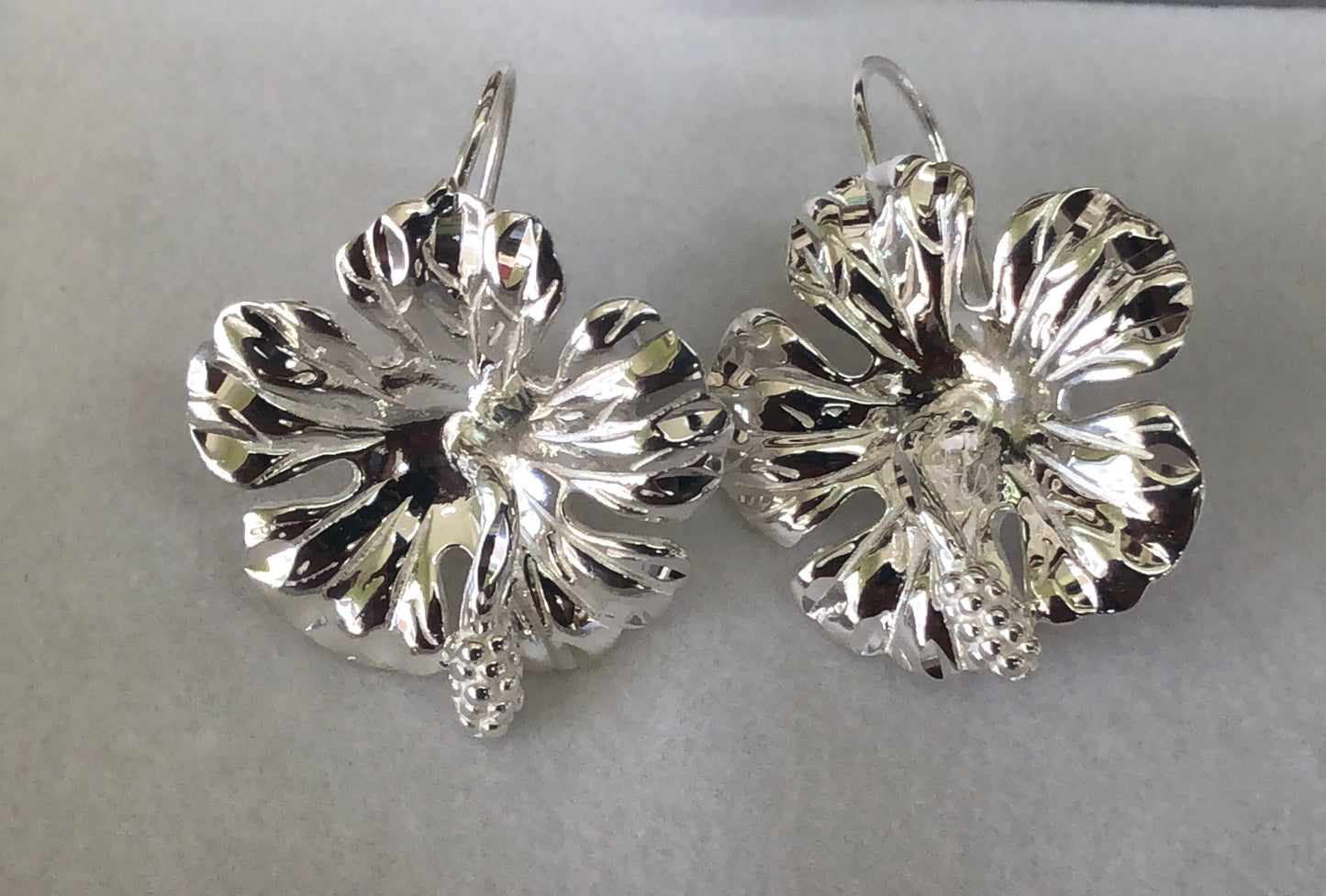 925 Sterling silver medium hibiscus flowers collection
