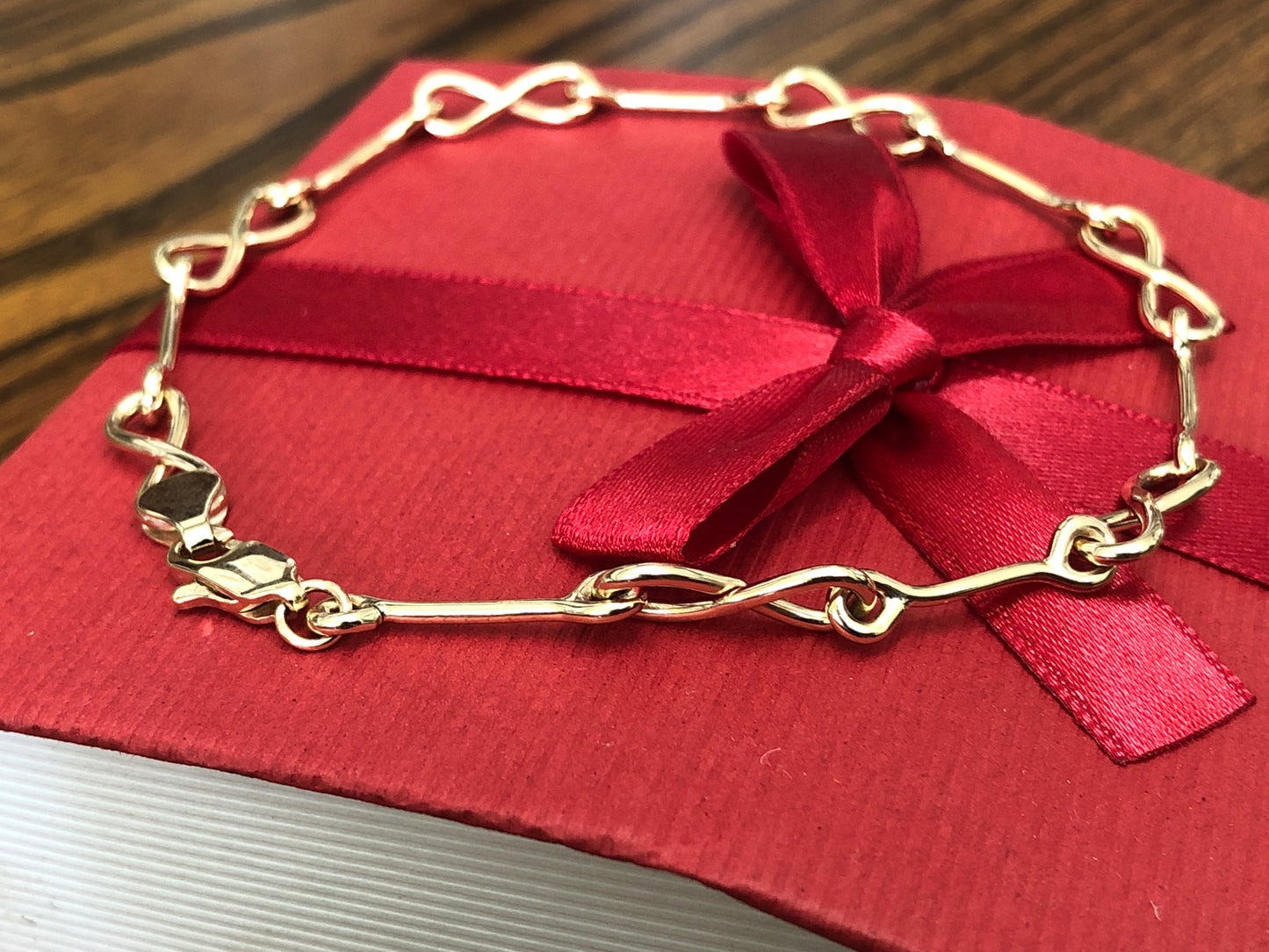 Solid 10 k gold Infinity Bracelet and Anklet collection