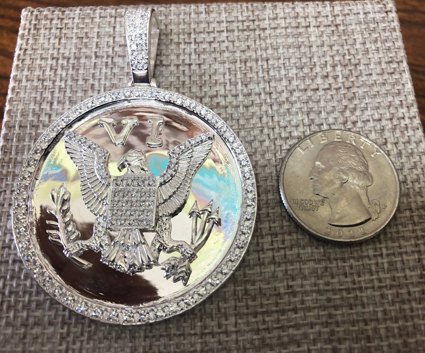 Sterling silver (925) VI Eagle 🦅 Pendant.