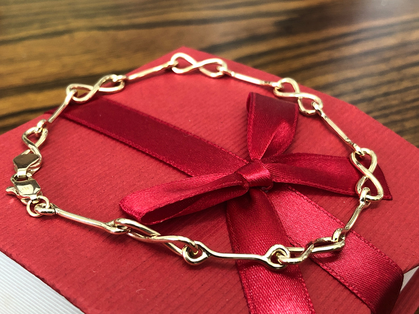 Solid 10 k gold Infinity Bracelet and Anklet collection