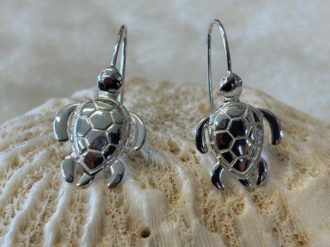 Sterling silver Turtle earrings.