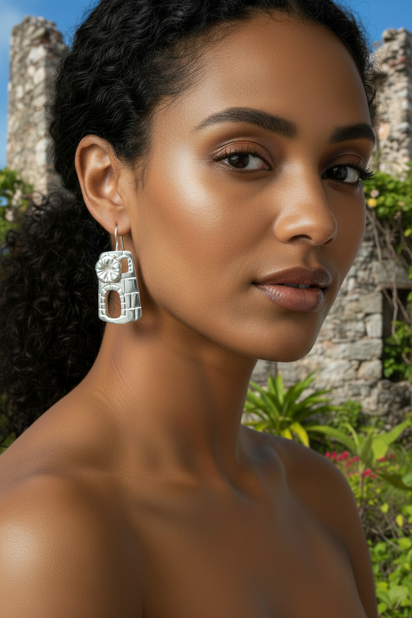 Sterling silver Sugar mill earrings