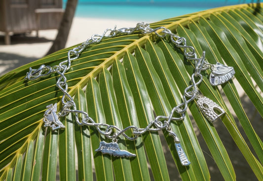 925 Sterling silver charms anklet, bracelet collection.