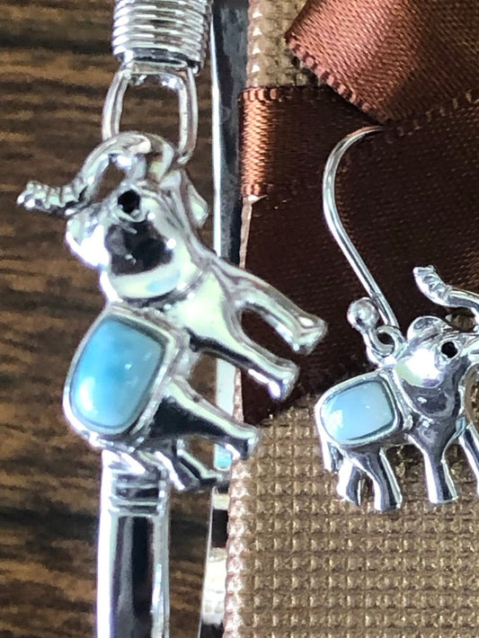 Larimar Elephant bracelet size 5 1/2
