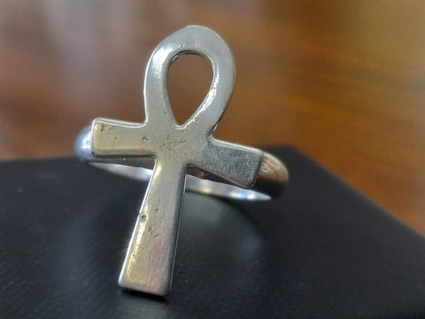 Sterling silver (925) Ankh ring.