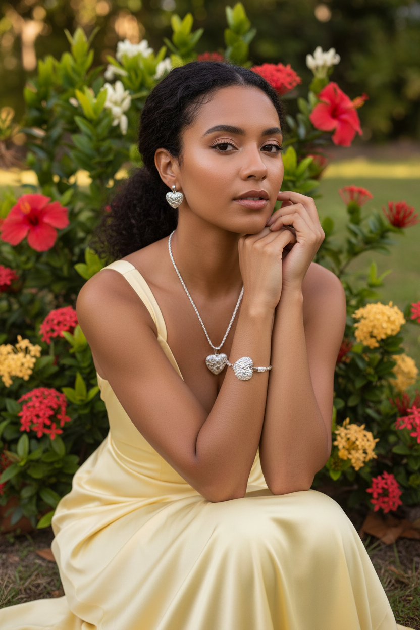Sterling silver Nugget- Heart collection.