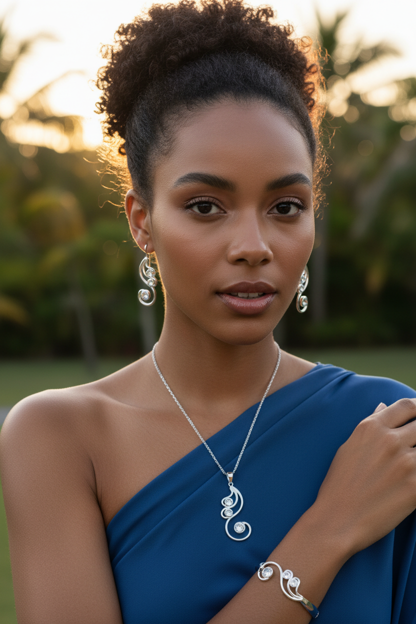 925 Sterling silver waves collection.