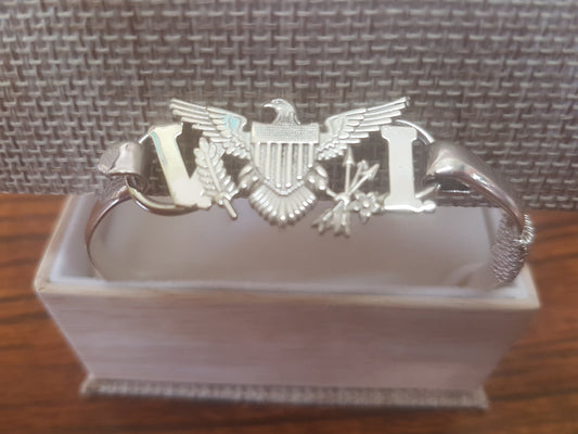 Women's 925 sterling silver VI flag bracelet