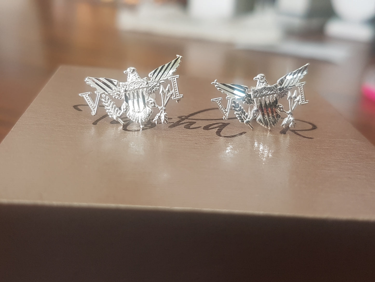 925 Sterling silver VI eagle earrings.