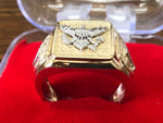 14 K solid gold VI Eagle men’s ring.