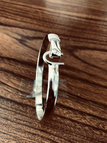 925 Sterling silver (925)8mm hook bracelet