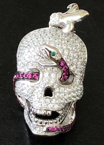 Sterling silver skeleton pendant.