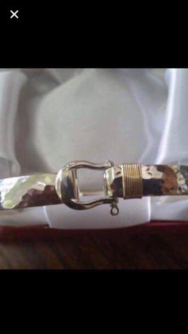 Men’s 8mm 14k gold wrapped sterling silver Shackle bracelet