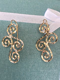 Solid 10k and 14k Gold Swirly-Curly Earrings