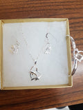 Sterling silver (925)heart and dolphins kid’s set