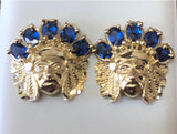 Solid 10 k gold Indian head earrings.