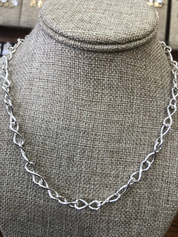 Sterling silver Infinity Necklace.