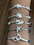 Sterling silver (925) turtle kid’s bracelet.