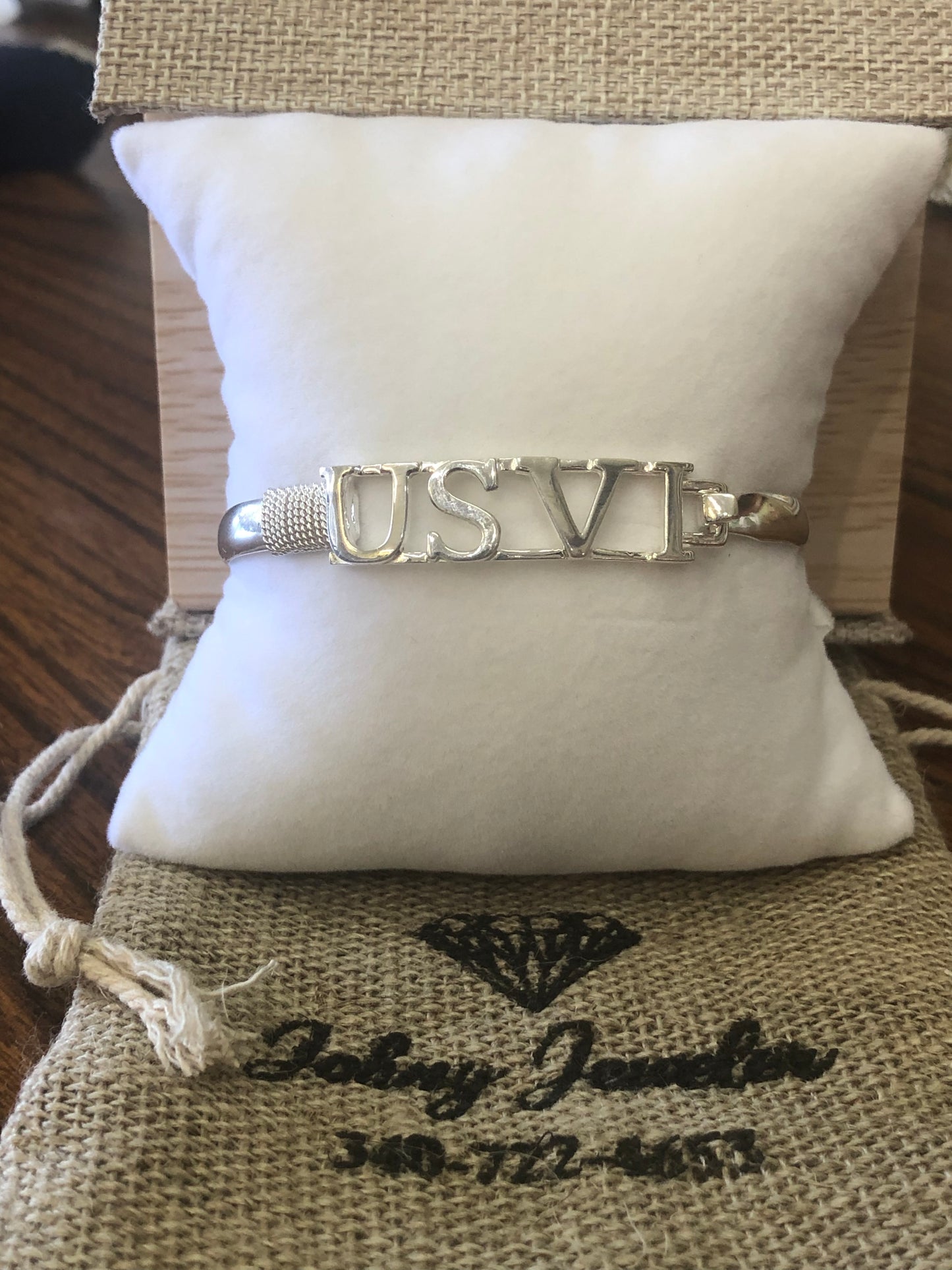 Sterling silver (925) USVI bracelet.