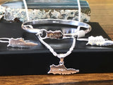 925 Sterling silver kid’s ST.Croix map set