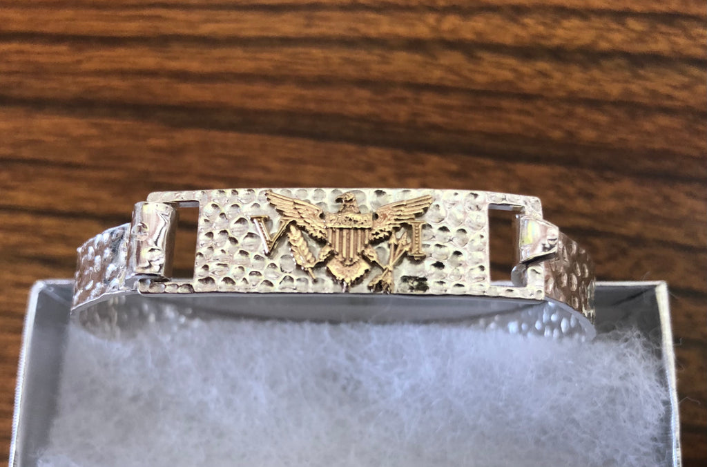 925 Sterling silver with gold VI flag bracelet – Johnny jeweler st