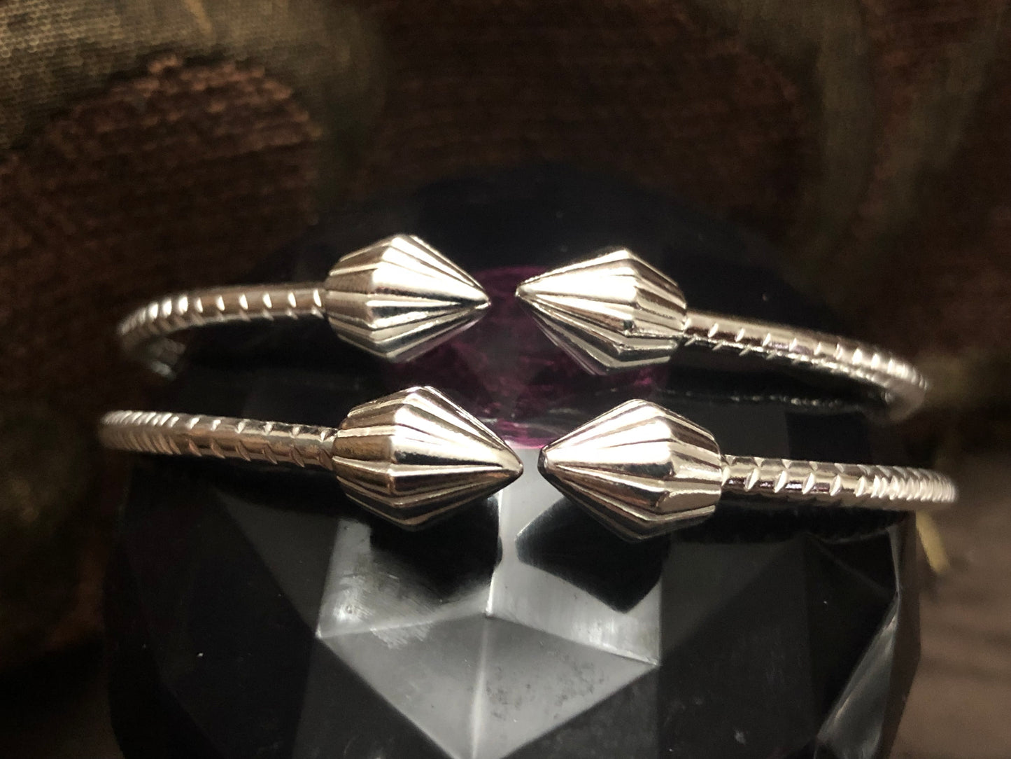 2 Sterling silver women’s bracelets.