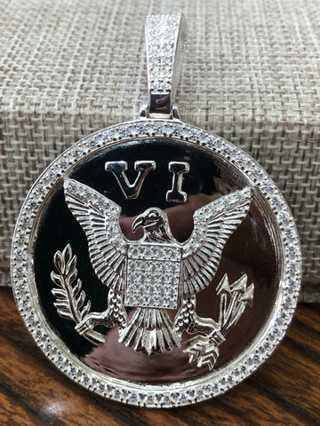 Sterling silver (925) VI Eagle 🦅 Pendant.
