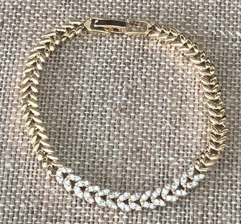 Gold plated hand chain 7 1/2 inches