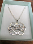 925 Sterling silver double hearts Infinity collection