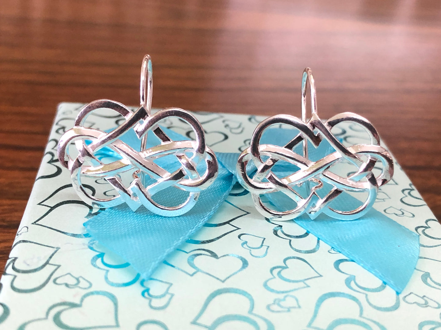 925 Sterling silver double hearts Infinity collection