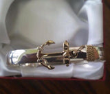 14k gold Anchor with  sterling silver (925)wire men’s bracelet