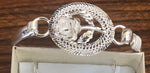 925 Sterling silver rose with heart bracelet