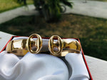 Solid 10k gold Gucci bracelet with gold filled wire.