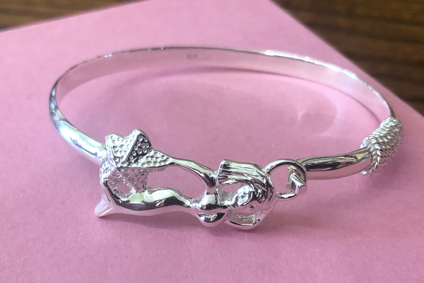 Mermaid kid’s sterling silver bracelet.