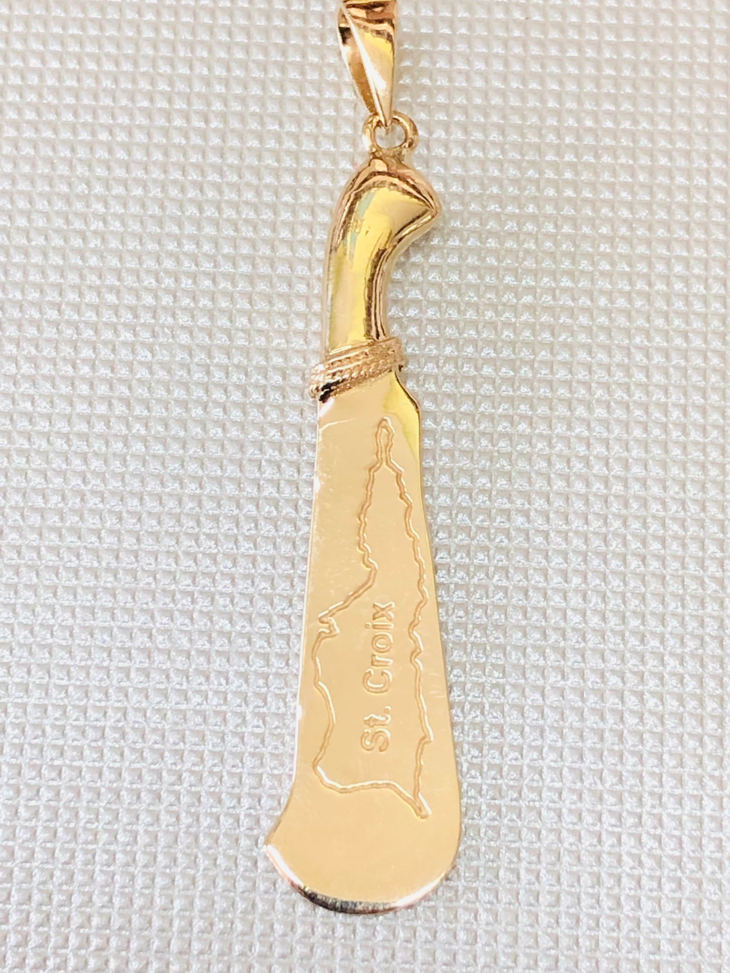 Solid 14 K gold Machete pendant collection