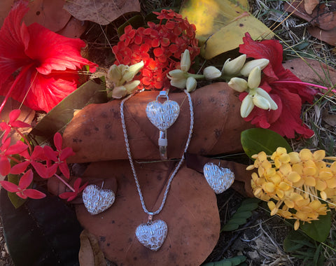 Sterling silver Nugget- Heart collection.