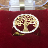 Solid 10 k gold Tree of life ring.