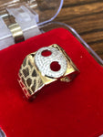 10 k and 14 k solid gold Nugget-Gucci ring collection.